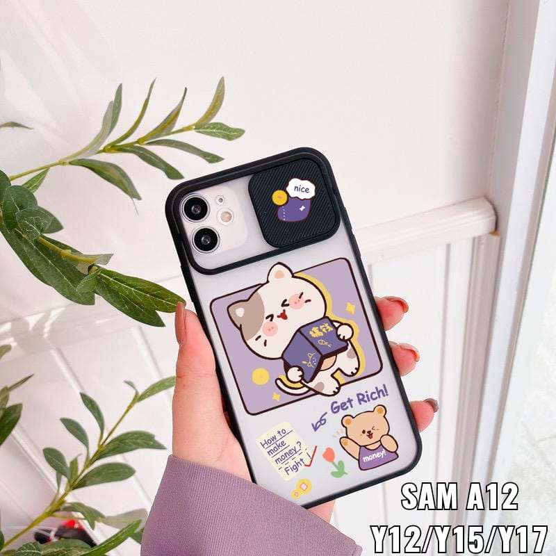 SS069 SS070 SOFTCASE SLIDE KAMERA VIVO Y12 Y15 Y17 Y20 Y20S Y12S Y30 Y50 Y30i Y51 Y91 Y93 Y95 Y91C Y1S AS1546-SS069 SLIDE HITAM
