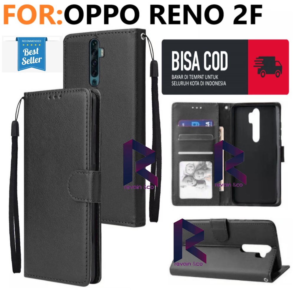 OPPO RENO 2F CASE FLIP WALLET LEATHER KULIT PREMIUM SARUNG BUKA TUTUP FLIP CASE OPPO RENO 2F