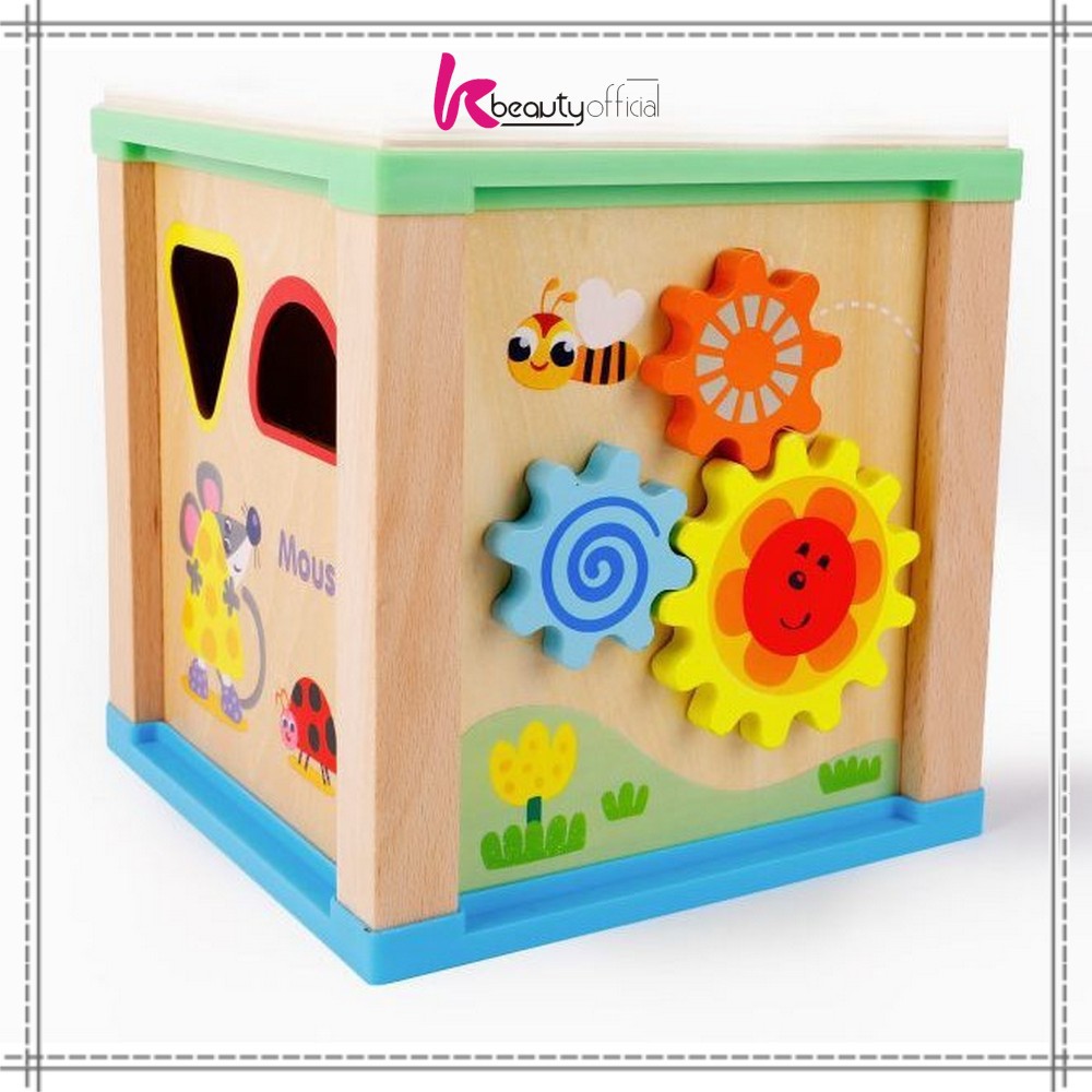KB-M65 Mainan Edukasi Anak Puzzle Kayu Intelligence / Wisdom Box Busy Box Multifungsi Wooden Toys-4