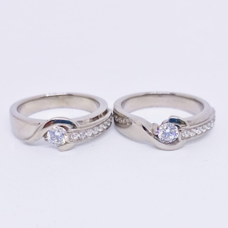 Cincin Tunangan Couple Perak Asli Ukir Nama A175