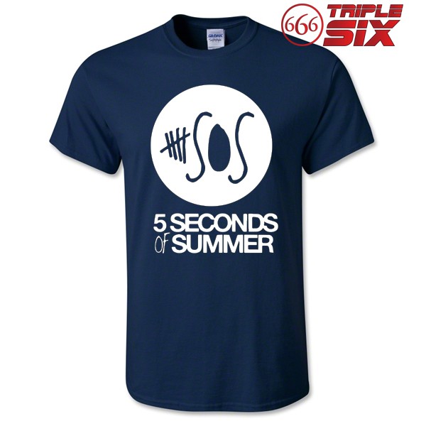 Kaos T Shirt 5 seconds of summer 5SOS NAVY