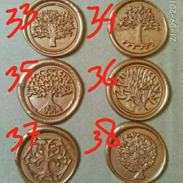 

Seal wax stamp Pohon sealing segel lilin stempel