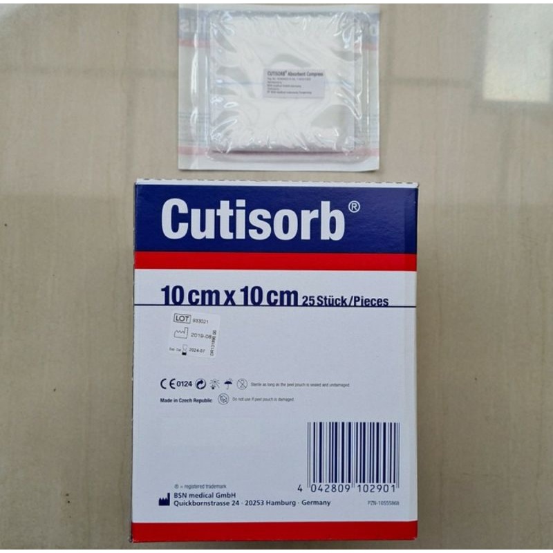 Cutisorb 10x10cm Compress Luka Steril Absorbent 10 x 10 BSN