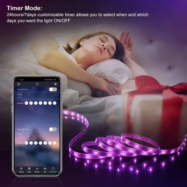 PAKET LAMPU LED STRP RGB 2835 / 5050 CONTROLLER MINI BLUETOOTH 5M 10M 15M 10 METER HIAS KAMAR NATAL APP SYNC MUSIC  WIRELESS