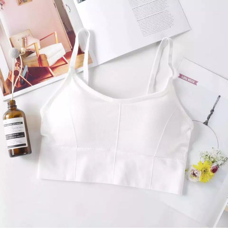 Sporty Korean Crop Tank Top Bra Sport BN56-PUTIH BN56