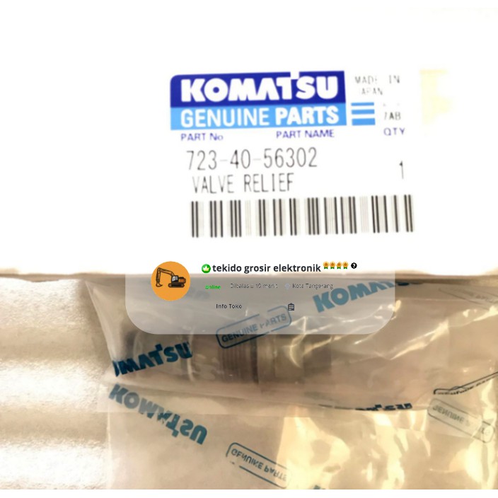 UNLOAD VALVE KOMATSU PC200-7 PC200-8 7234056302 723 40 56302