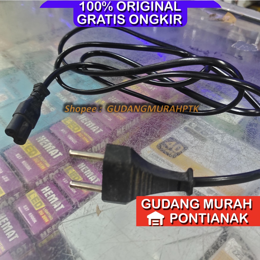 Kabel radio emergency Power 2 pin Kualitas Bagus warna hitam cocok untuk pengechage pengisi daya emergency atau radio