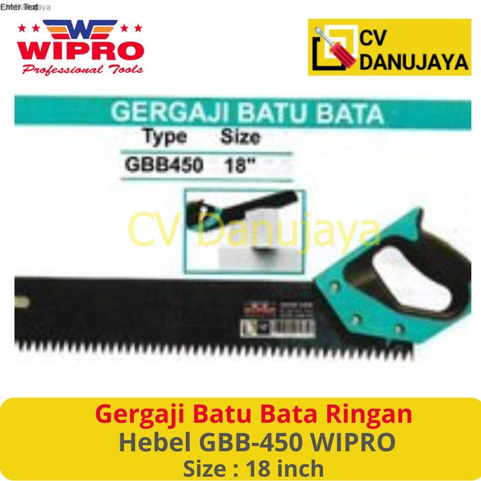 Gergaji Potong Batu Bata Ringan / Hebel Size 18 inch WIPRO GBB450