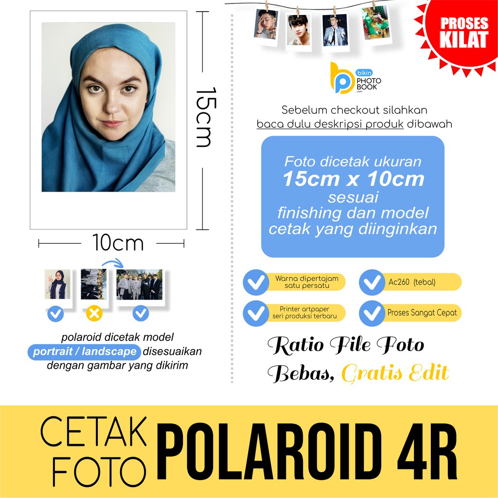 

Cetak Polaroid 4R Glossy High Quality