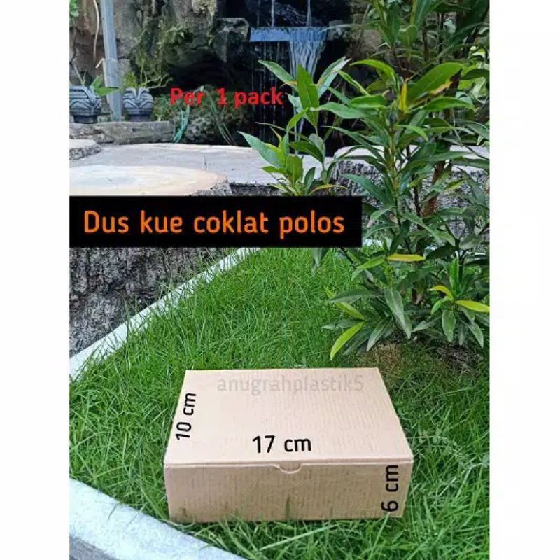 

Dus kue coklat polos/ box Kraft coklat polos 17 x 10 per 10 pcs