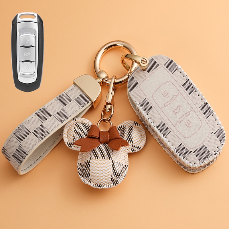 PROTON X50 Key FOB Cowhide leather car key Cover Full Protection