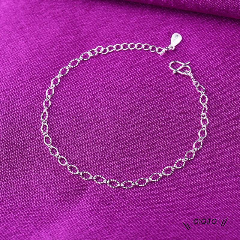 Gelang Tangan Rantai Silver 925 Aksen Hati Untuk Wanita ol2