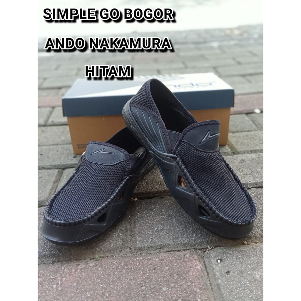 Sepatu slip-on pria ando nakamura ori size 39-43