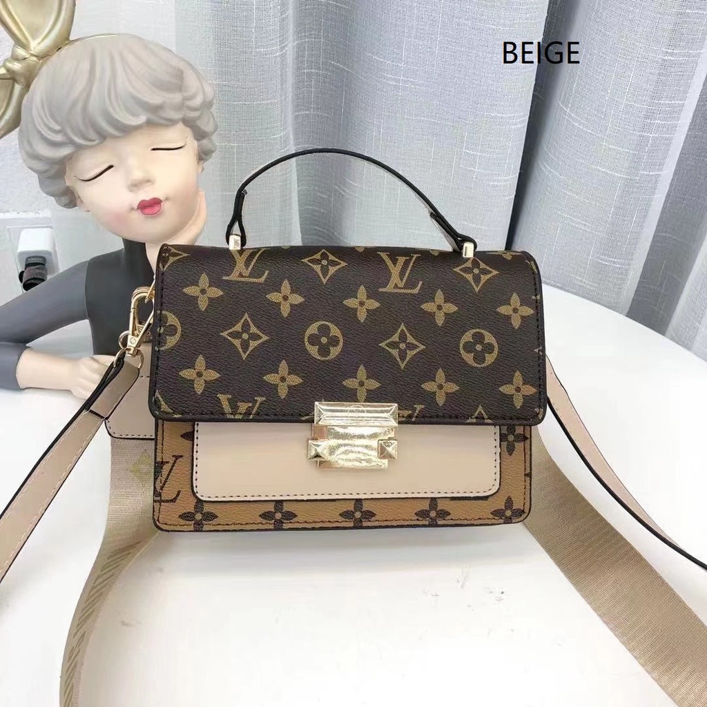 BJ66646 - BEIGE/BLACK/BROWN/COFFEE - TAS SLEMPANG WANITA FASHION IMPORT MODIS ELEGAN TERMURAH TERLARIS TERBARU BAGSTORE JAKARTA TAS BATAM ZC6646