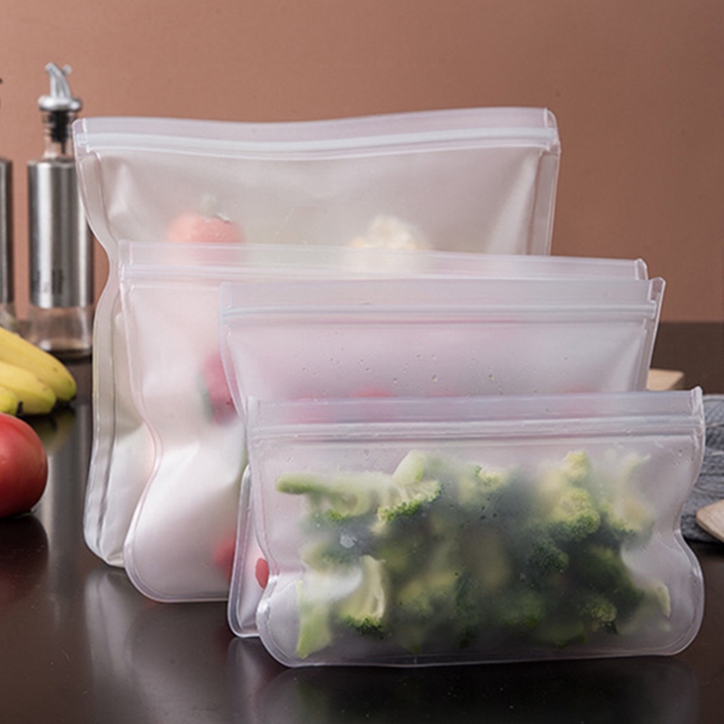 [ Reusable Food Storage Bags ] [ Kitchen Refrigerator vegetables Storage Freezer Bags ] [ BPA FREE Silicone Material ]