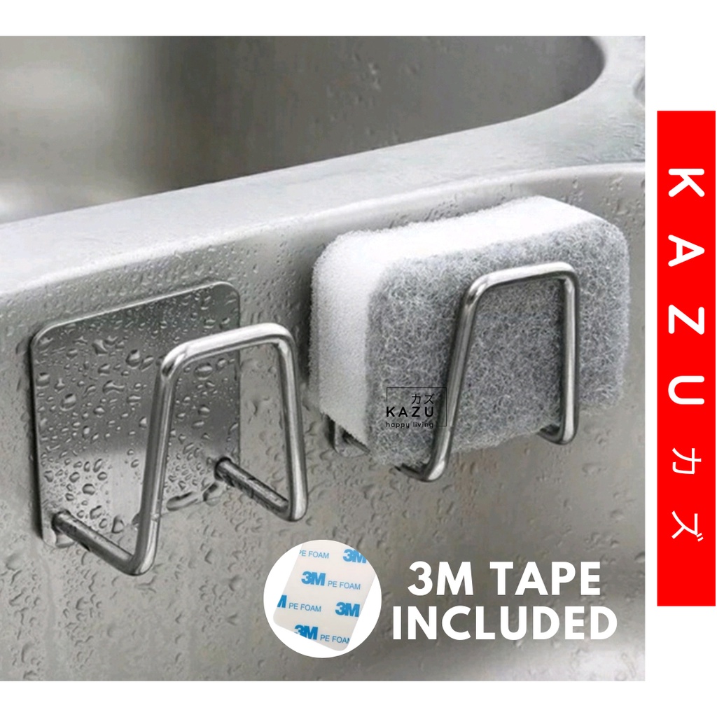 KAZU KHL213 Tempat Spons Cuci Piring STAINLESS STEEL Gantung Tempel Spon Sponge Drain Storage