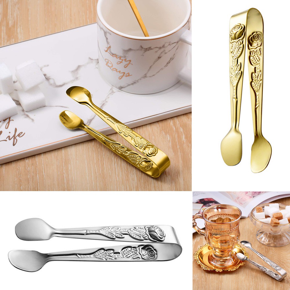 Suyou Klip Penjepit Gula / Es Batu / Kopi / Makanan Bahan Stainless Steel Gaya Vintage Untuk Dapur