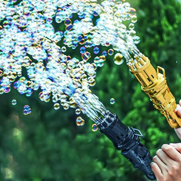 Mainan Tembakan Bubble Gun Tiktok Pistol Pembuat Gelembung Balon Viral