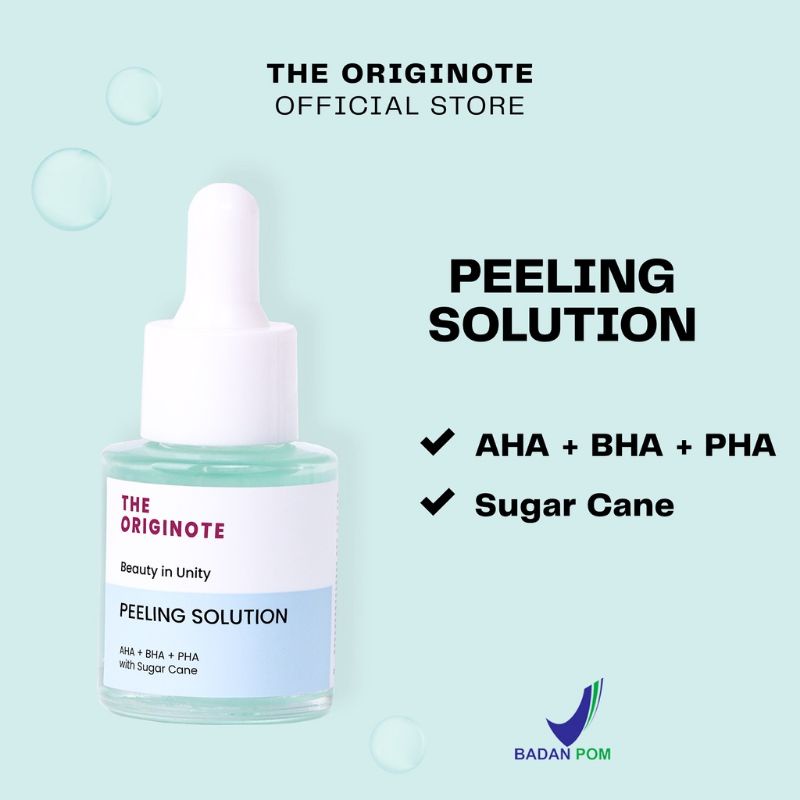 The Originote Peeling Solution Serum AHA+BHA+PHA with Sugar Cane (BPOM)