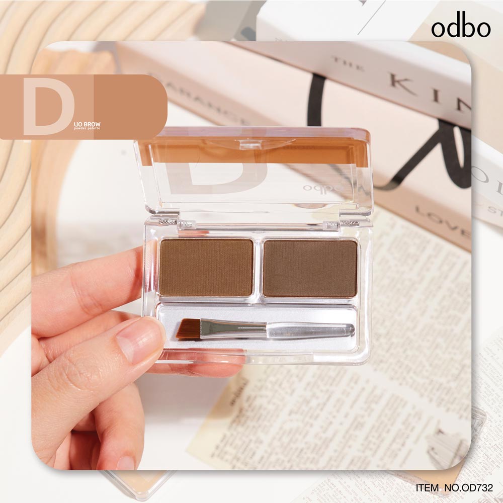 ODBO DUO BROW POWDER PALETTE OD732/EYEBROW/KOSMETIK MATA/KOSMETIK THAILAND