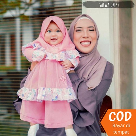 Elbi Safwa Dress Baju  Muslim Gamis  Anak  Bayi Perempuan  