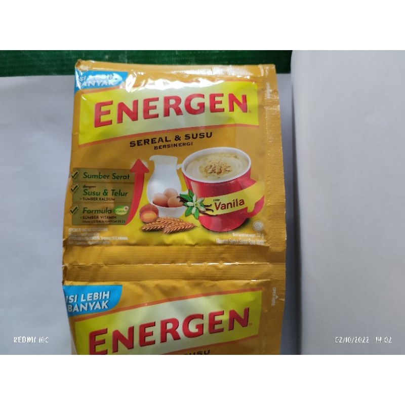 

Promo Murah Energen vanila dan Energen coklat isi 10 bungkus kemasan baru gede