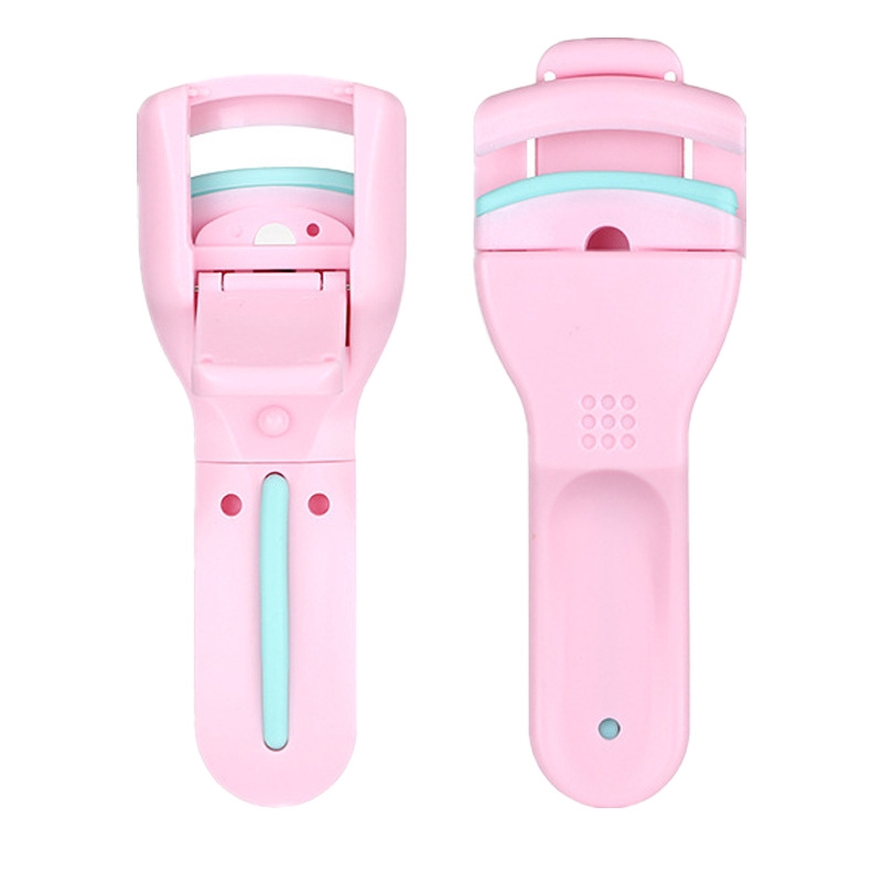 Portable Plastic Mini Handhold Eyelash Clip,Eyelashes Curler Clip Silicone Pad Makeup Tools