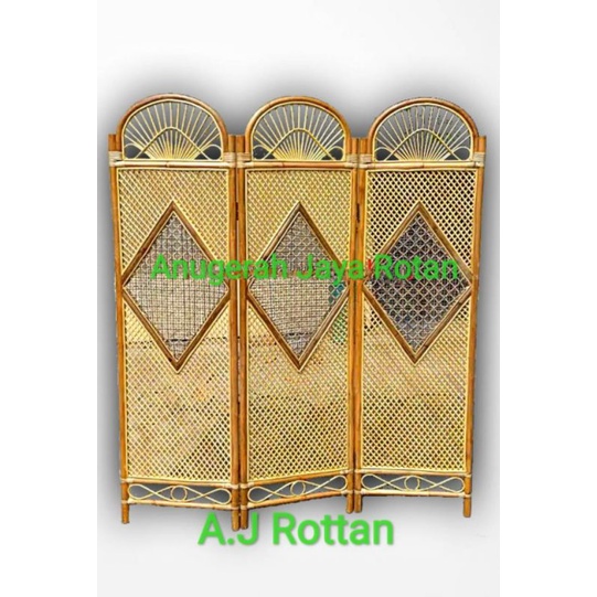 FREE ONGKIR Sketsel Rotan Asli isi 3 Pintu