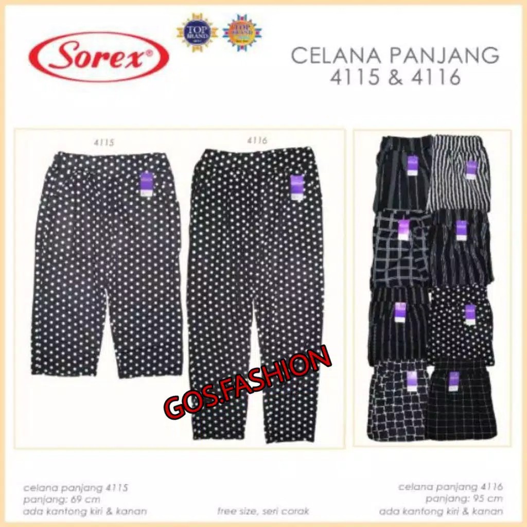 gos Celana Panjang Sorex 4116 Saku Kanan&amp; Kiri