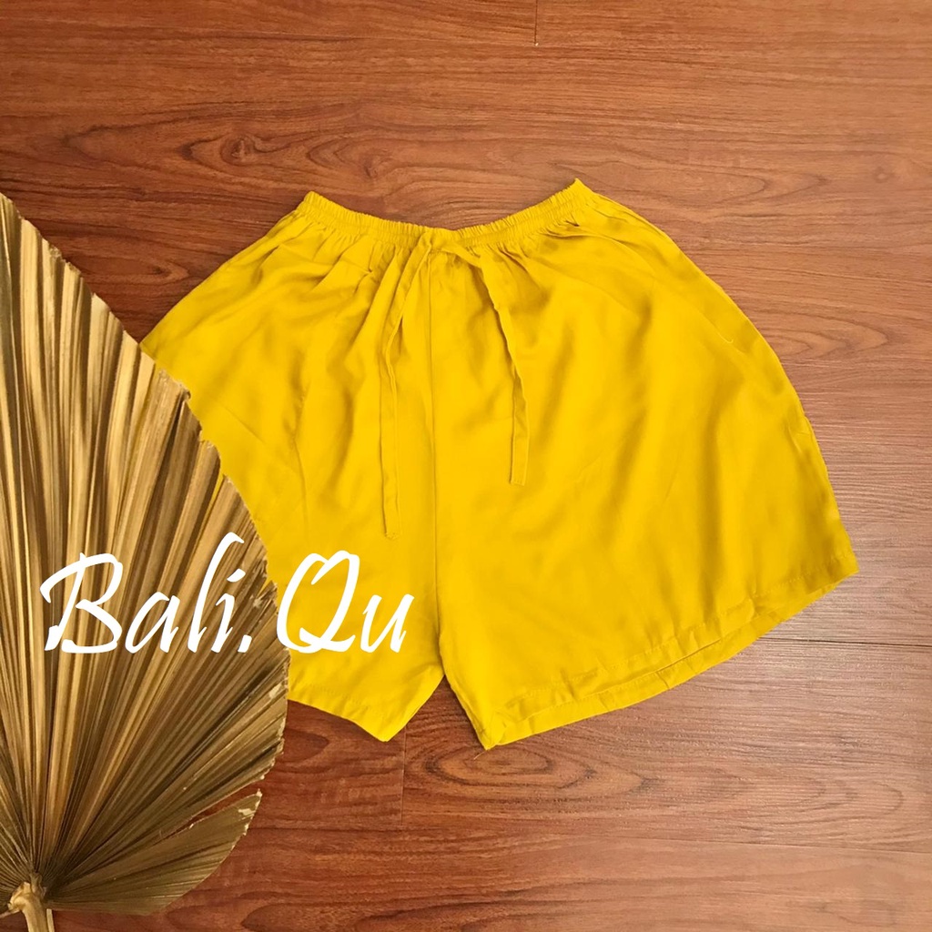 Celana Pendek Bali Polos Part 2-MUSTARD