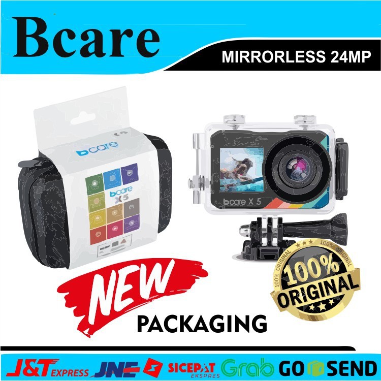 BCARE X5 Action Camera Dual Screen Sony 16Mp Ultra HD 4K