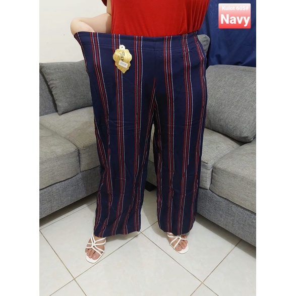 NEW CELANA KULOT SALUR JUMBO NAVY  605 IMPORT