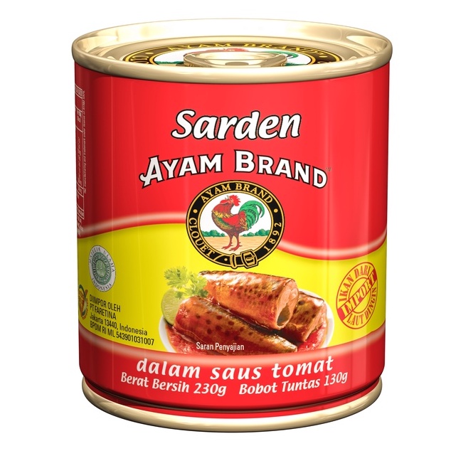 

Ayam Brand Sardines In Tomato Sauce 230G