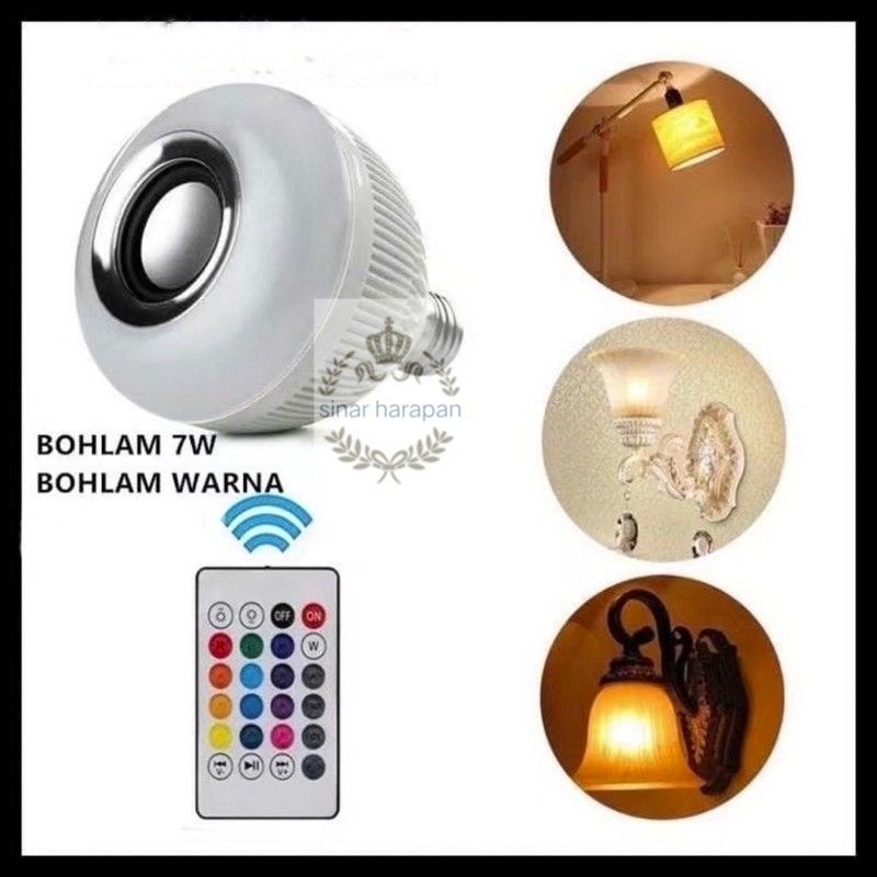 Bohlam Speaker Musik 2 in 1 - Lampu Speaker LED/lampu disco