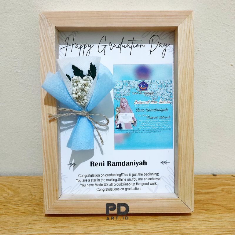 Kado untuk Cewek 1 Paket + Box / Gift Foto 2D Flower in Frame / Kado Wisuda / Kado Pernikahan/ Gift Birthday/ Hadiah Ulang Tahun
