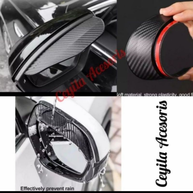 Talang Air pelindung kaca spion Motif Carbon Mobil Xpander Ultimate