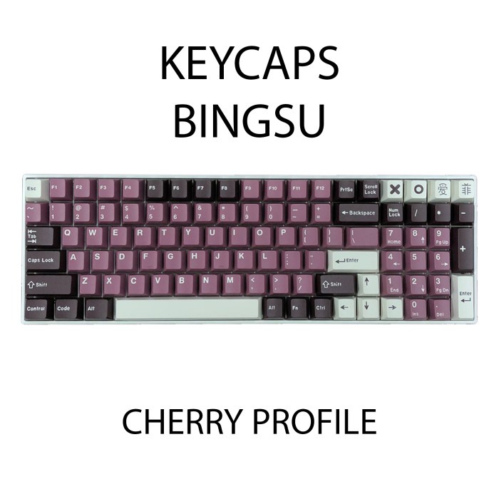 KEYCAPS ABS BINGSU CHERRY PROFILE DOUBLE SHOT MECHANICAL KEYBOARD