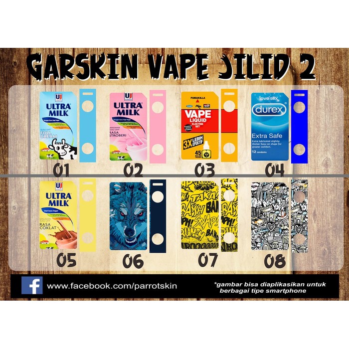 Garskin vapor Tesla Invander III Susu Ultra variant bisa custom