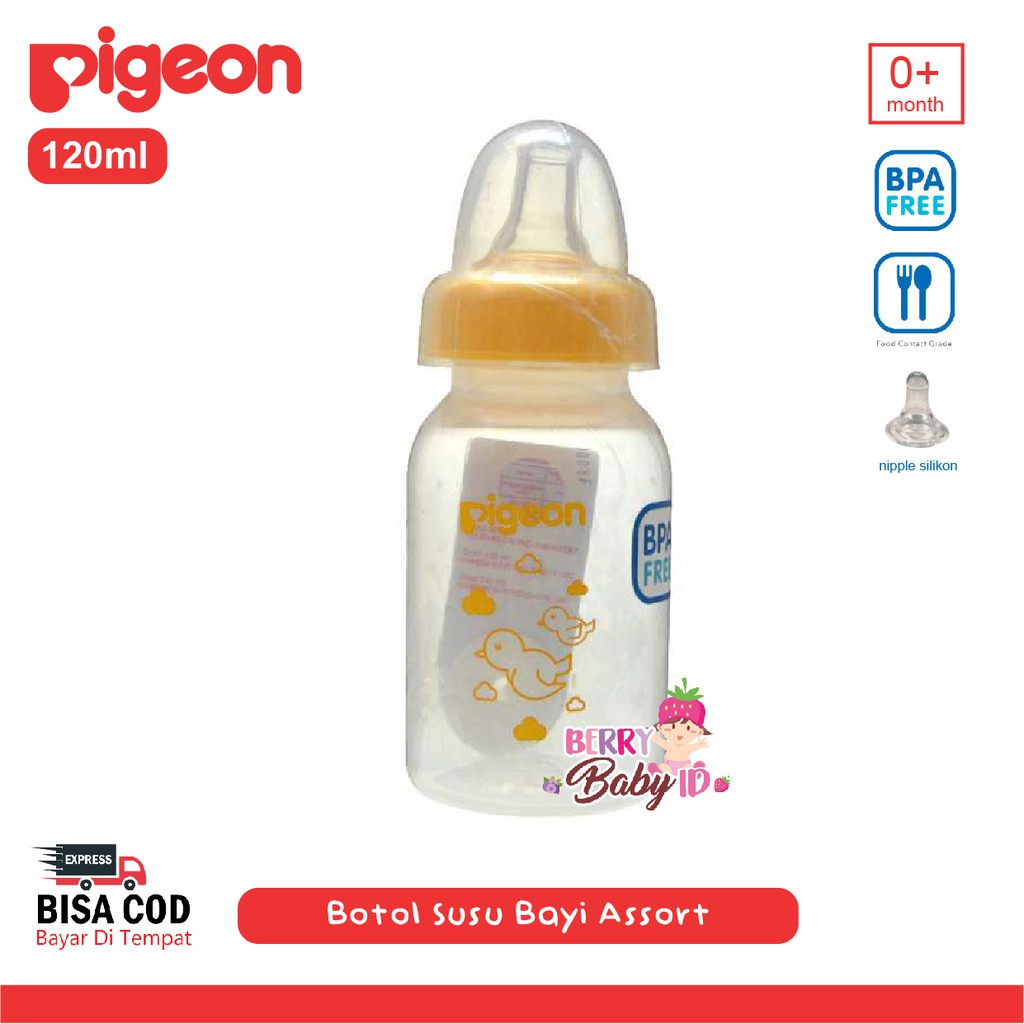 Pigeon Baby Bottle Standar Assort PP Botol Susu Bayi 120 ml BPA Free Berry Mart