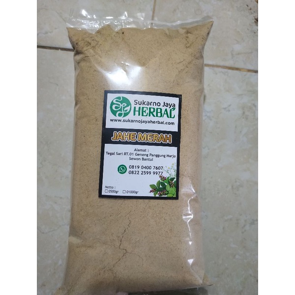 

Jahe merah serbuk/bubuk murni 1000gr