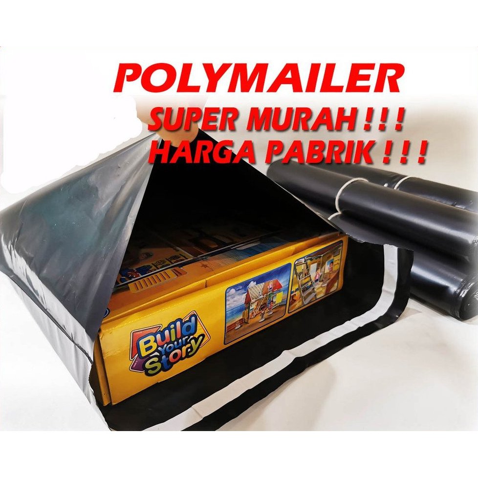 20x30 CM PLASTIK PACKING POLYMAILER PE BUNGKUS BARANG OLSHOP ONLINE SHOP KANTONG PLASTIK HITAM