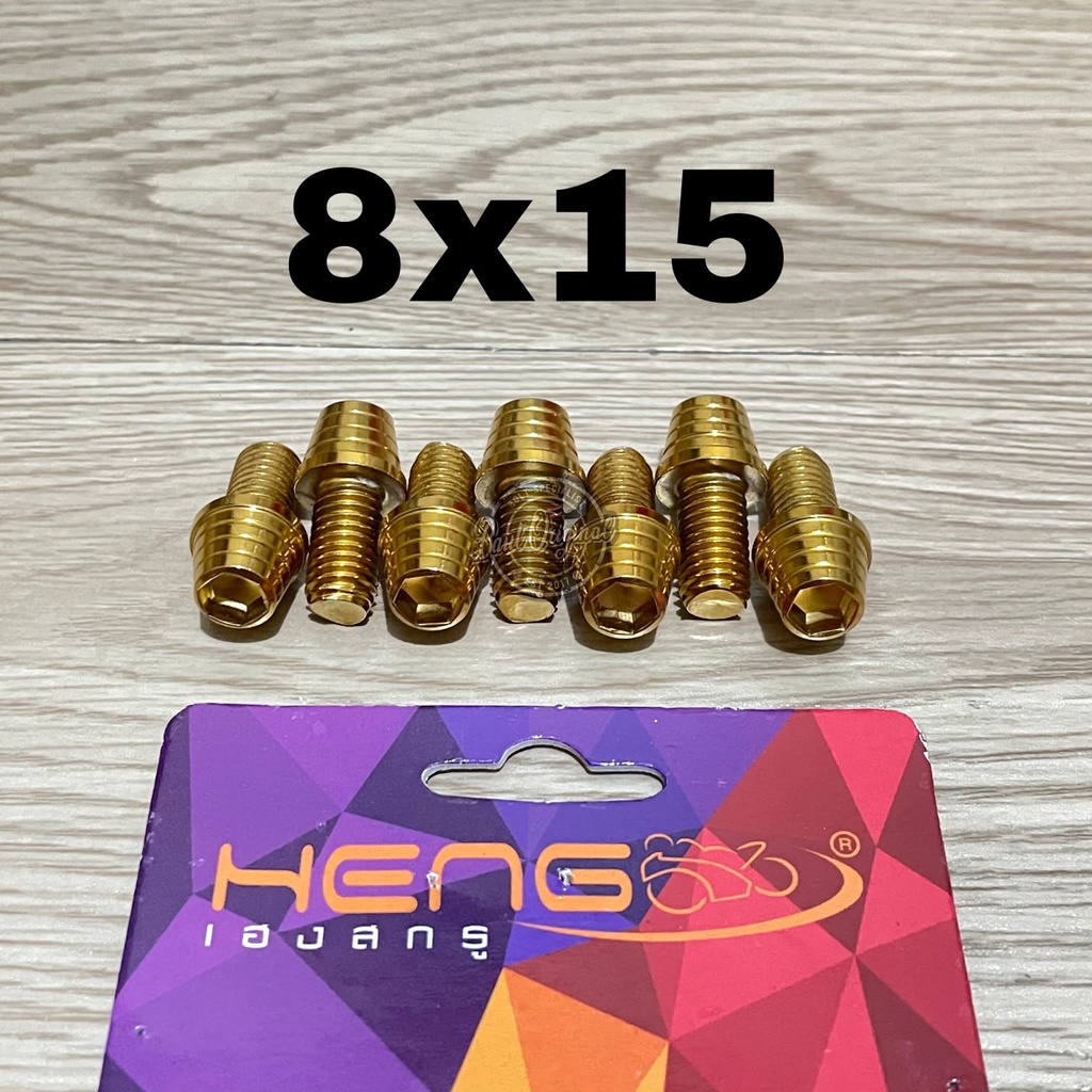 baut probolt kerucut gold 8x15 drat 12 panjang 1.5cm original heng