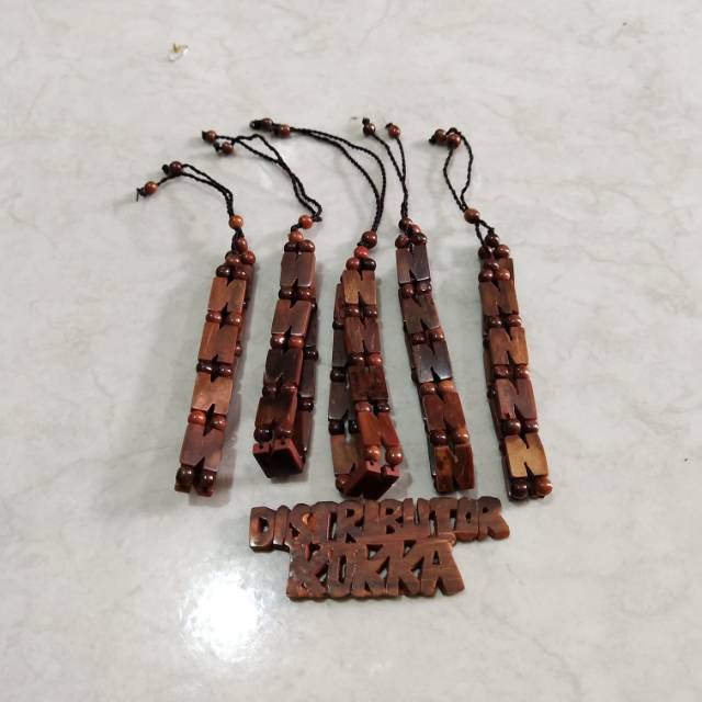 ( SUPER MURAH ) Grosir 5 pcs gelang kokka kaukah fukakah koka plat N coklat