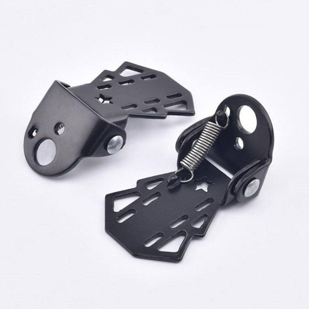 Lanfy Pedal Sepeda Aksesoris Sepeda Bagian Sepeda Road Bike Metal Hitam Folding Bicycle Foot Pegs