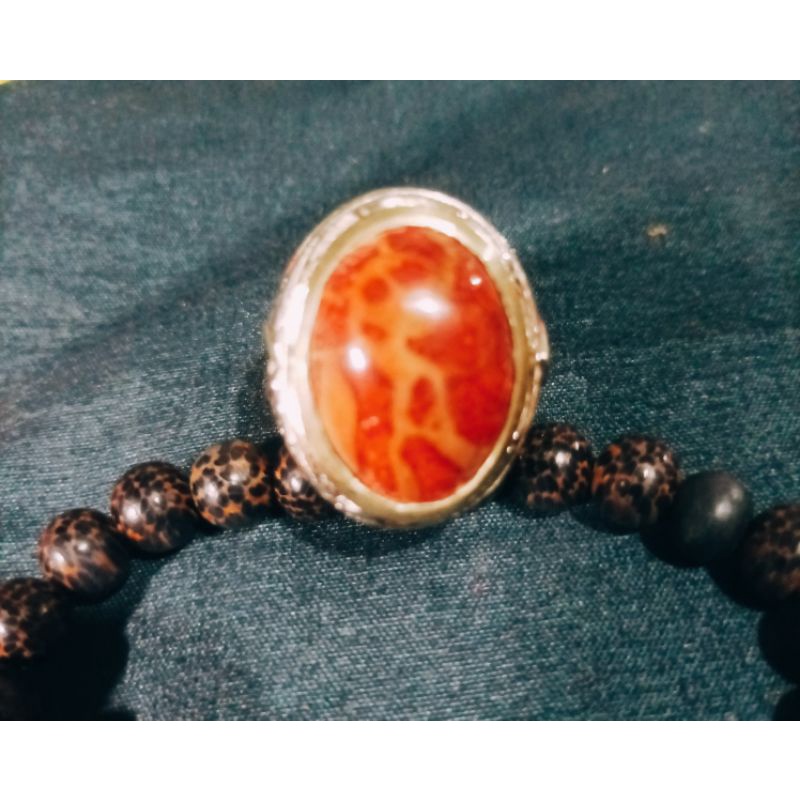 batu marjan laut utara jawa batu porselen motif alien dijamin asli 100%