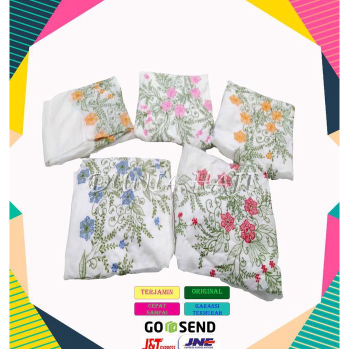 MUKENA PUTIH KATUN BSY BORDIR MURAH MOTIF BUNGA TIMBUL MUKENAH DEWASA