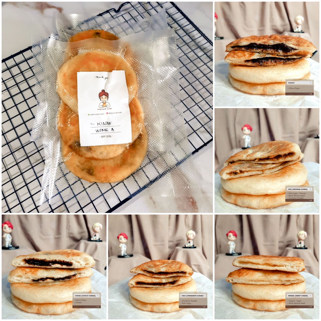 

Hotteok Frozen Halal Korean Sweet Pancake Isi 3 pcs