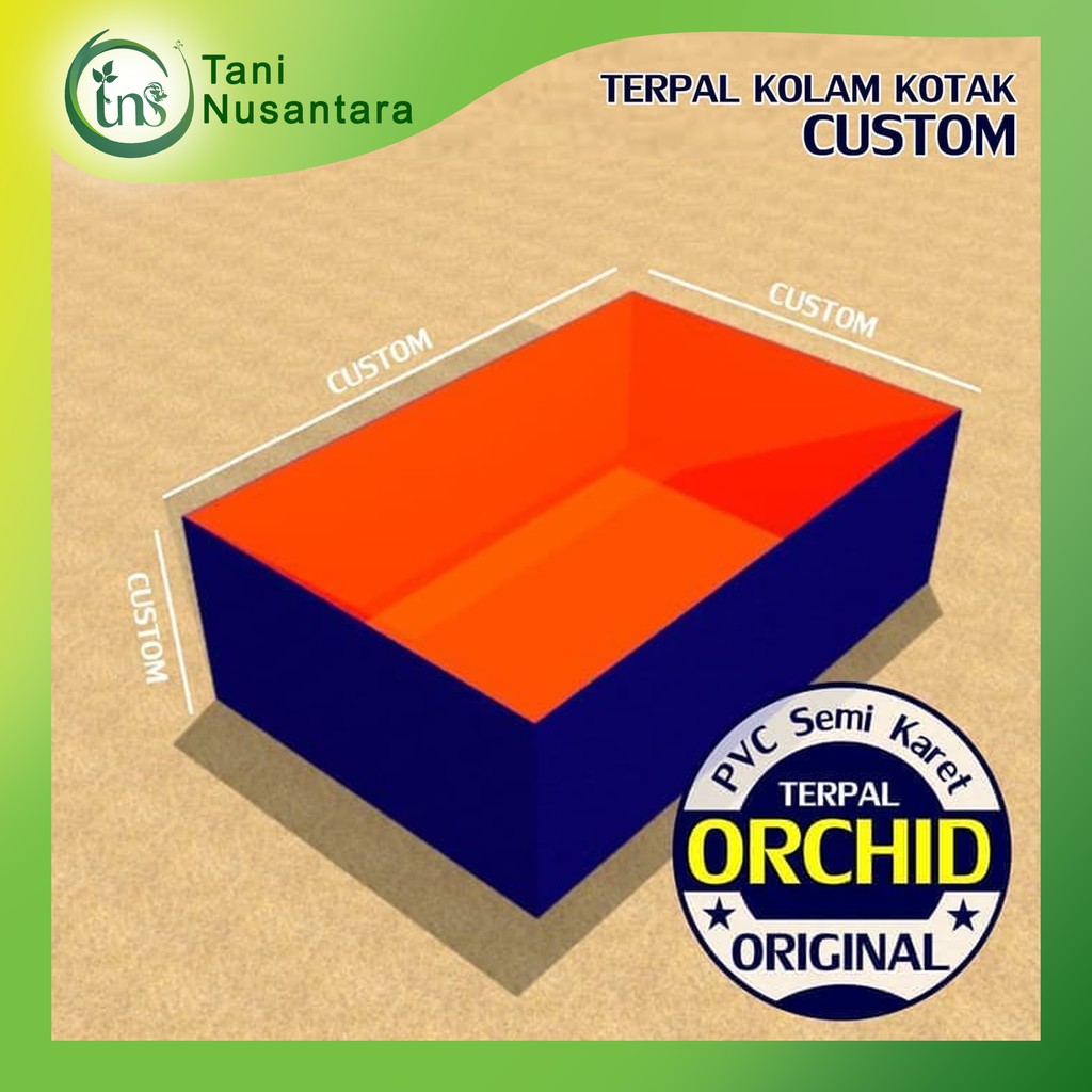  Kolam  Terpal  Kotak  Custom ORCHID  PVC Semi Karet Shopee 