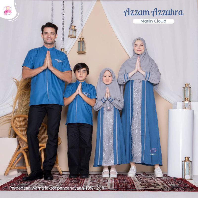[READY STOCK] SARIMBIT AZZAM AZZAHRA||COUPLE KELUARGA||BAJU SERAGAM LEBARAN||GAMIS SET||KOKO DEWASA-
