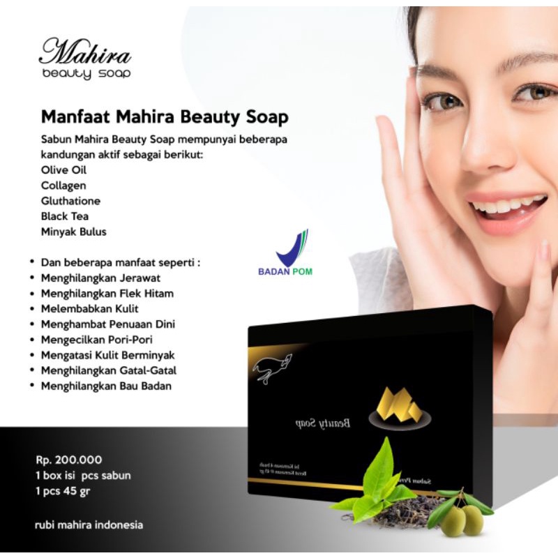 ORIGINAL Ori Sabun Mahira Beauty Soap Black tea, Minyak Zaitun &amp; Minyak bulus Asli bersertifikat dan BPOM Halal 45 gram x 4 pcs bisa ecer alami bermanfaat cantik murah skincare aman berkualitas/YS.OLSHOP2020